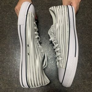 Converse Cons White Silver Gold Pin Stripe Fragment